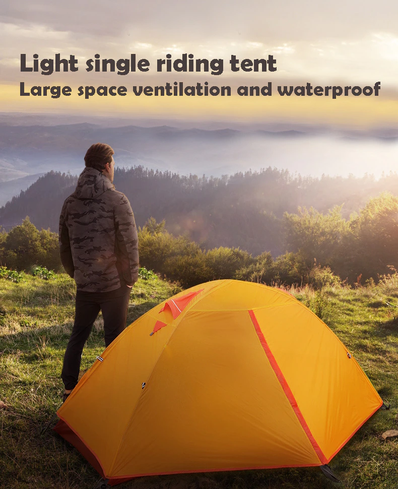 Cheap Goat Tents Hewolf Single Double Decker Double Door Rainstorm Tent High Mountain Snowfield Ultralight Camping Equipment Silicone Tent Tents